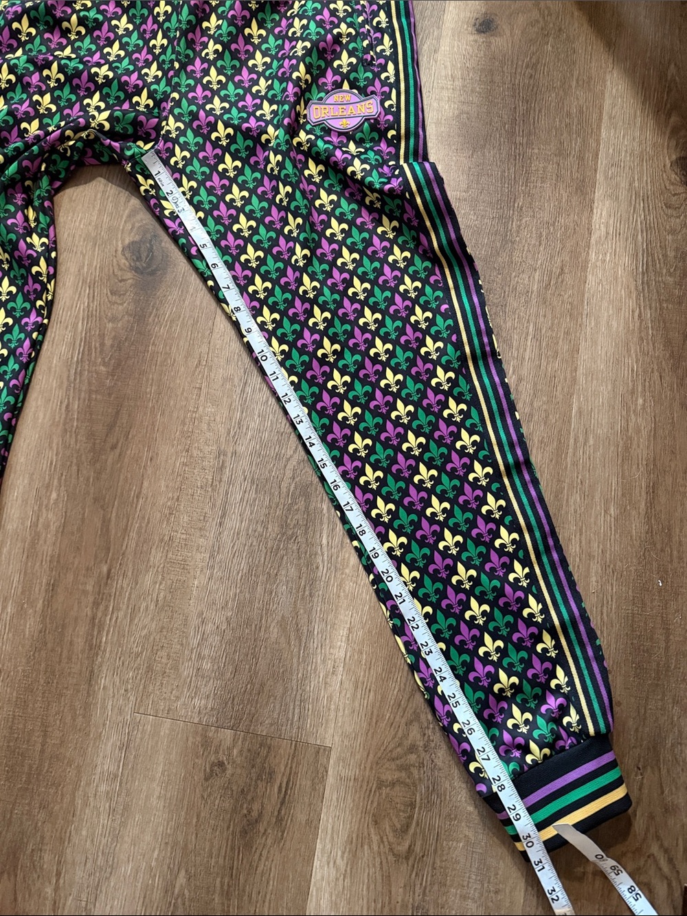 Desiree Collection NOLA fleur-de-lis print jogger pants size XL - Picture 11 of 14